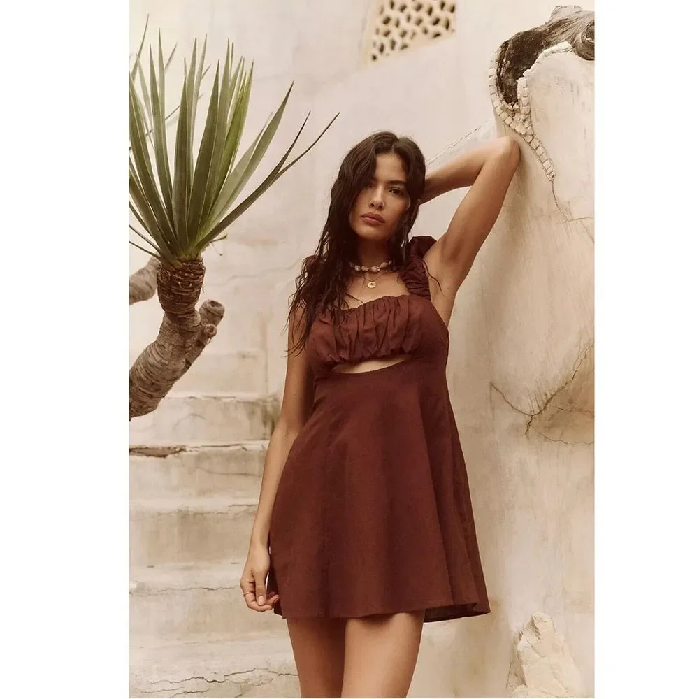 Free People Bom Bom Island Mini Dress NWT